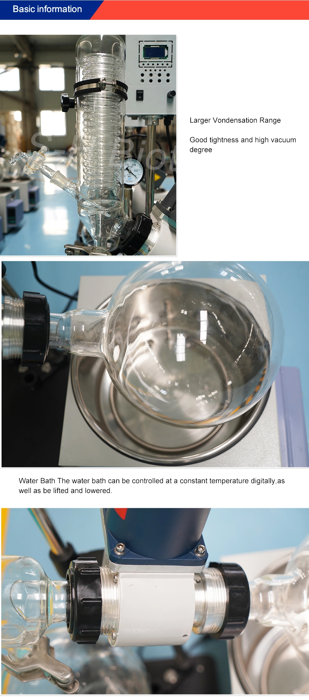 S-H Biotech Laboratory Lab Equipment Small Capacity Mini Vacuum Rotary Evaporator Price