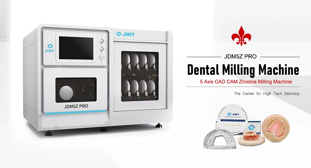 5-Axis CAD Cam Dental Milling Machine Zirconia Blocks PMMA Wax Dental Laboratory Equipment with Auto-Disc Changer