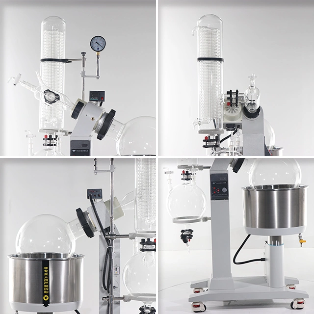 Yuhua Factory Price Laboratory Chemical Automatic Lifting Rotary Evaporator with Vacuum Pump Chiller (5L, 10L, 20L, 50L)
