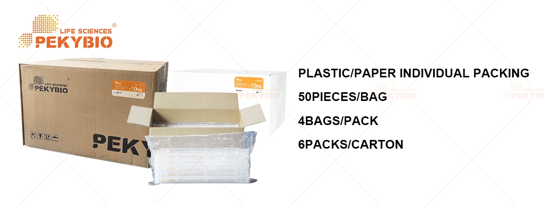 PS Disposable Graduated Sterile 5ml Individual Package Pipette Filler for Laboratory Testing